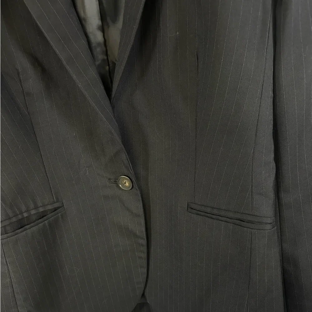 J. Crew 1035 Super 120's Pinstriped Businesscore Minimalist Preppy Blazer 6